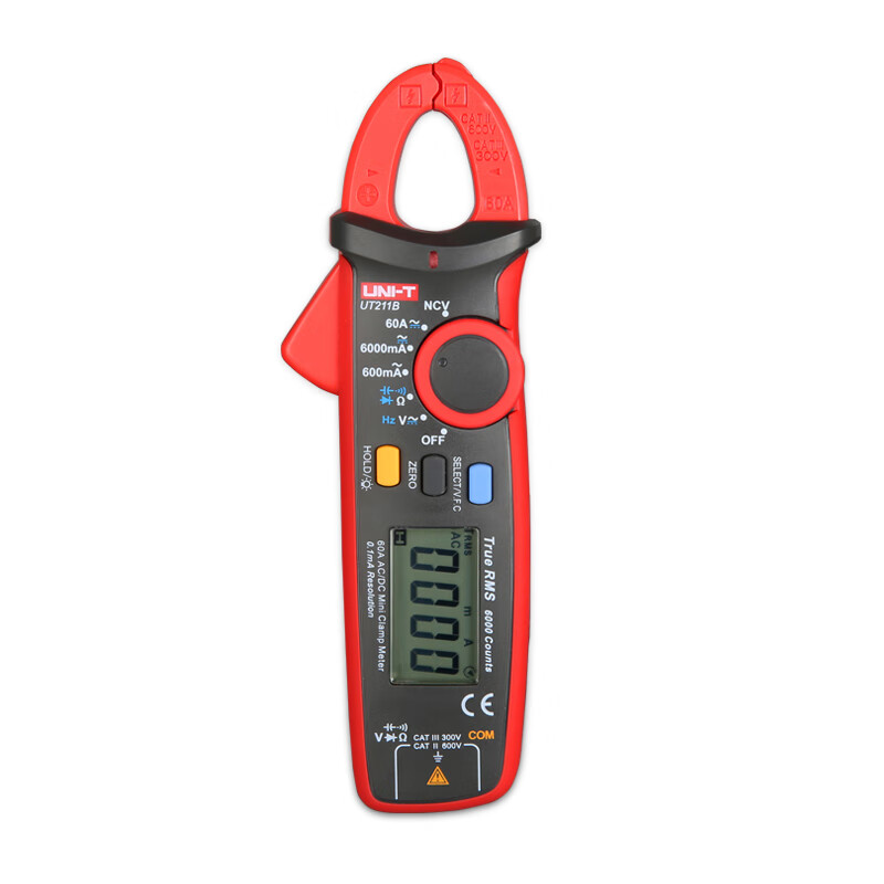 Uni-T clamp ammeter high-precision clamp meter UT210E mini digital clamp multimeter AC and DC ammeter UT211B AC and DC 60A+mA level accuracy