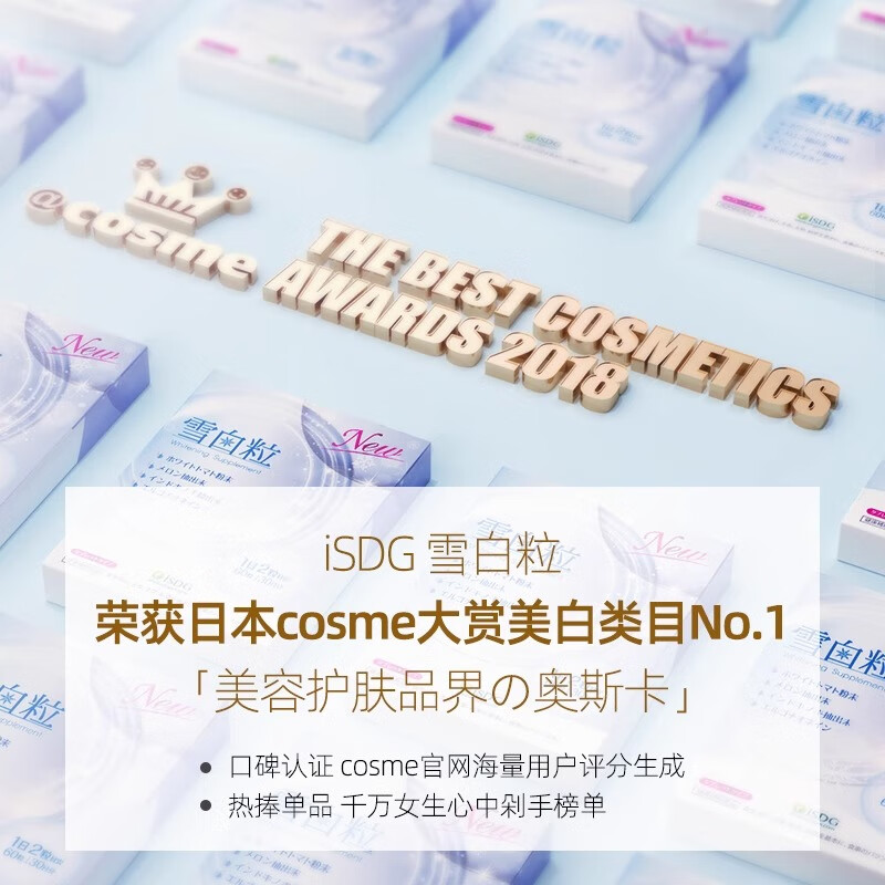 ISDG Snow White Pills 60 capsules/box Collagen Peptide Whitening Niacinamide Water Whitening Tablets Improve Skin Color