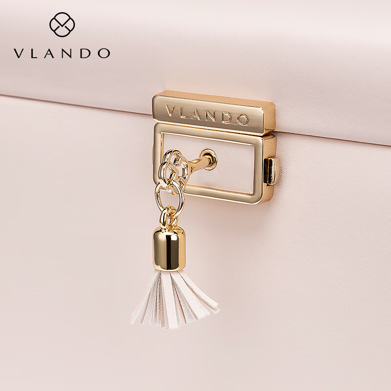 VLANDO lamb pattern lockable jewelry box high-end large-capacity storage box wedding gift for girlfriend birthday gift