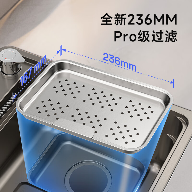 Wrigley Cornucopia Pro Waterfall Rain Sink Large Single Slot 304 Stainless Steel Wash Basin Nano Renewal Subsidy 15%