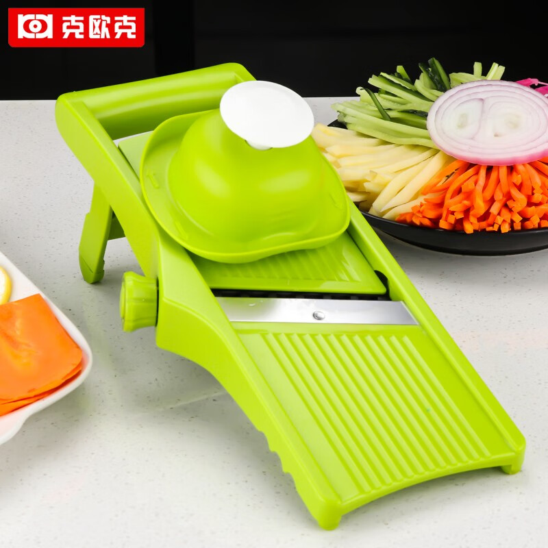 Keok stainless steel knife kitchen chopping potato shredder grater slicer grater cooking tool green