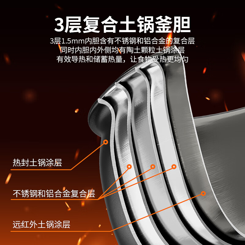 Tiger brand (TIGER) original import, JD.com exclusive rice cooker Pro smart IH electromagnetic heating earthen pot coated rice cooker for home use 4-5 people 5L JKT-D18C-KZ