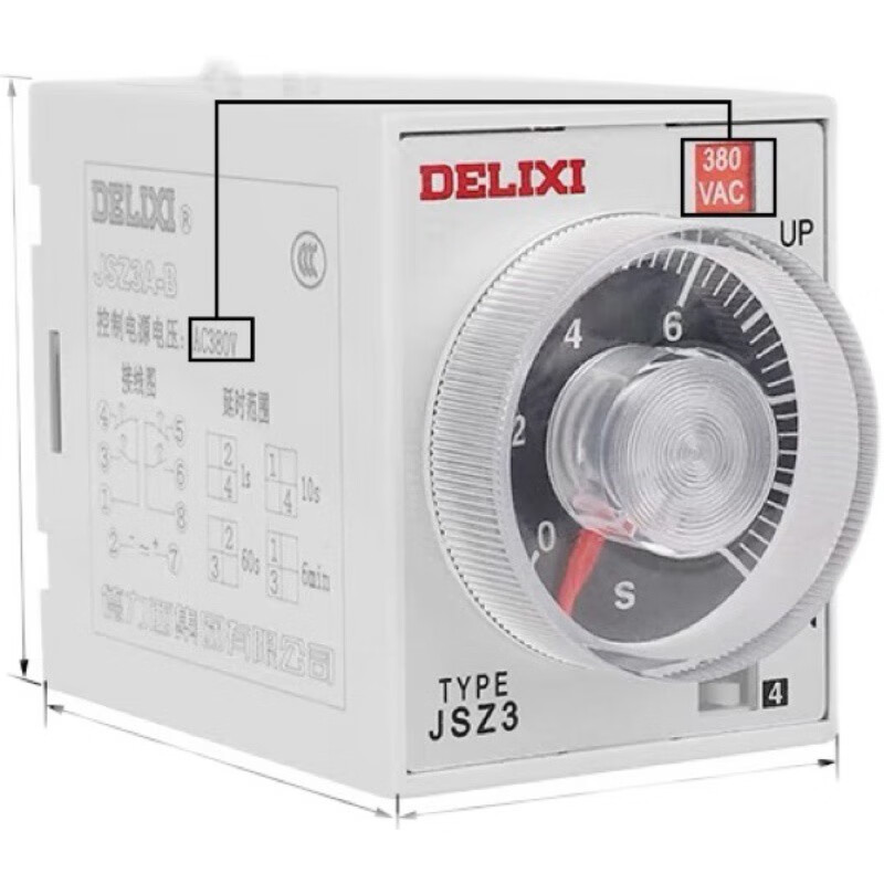 Delixi cycle time relay power on and off delay JSZ3A-BCD adjustable 220V380V24V JSZ3A-D/AC380V without seat
