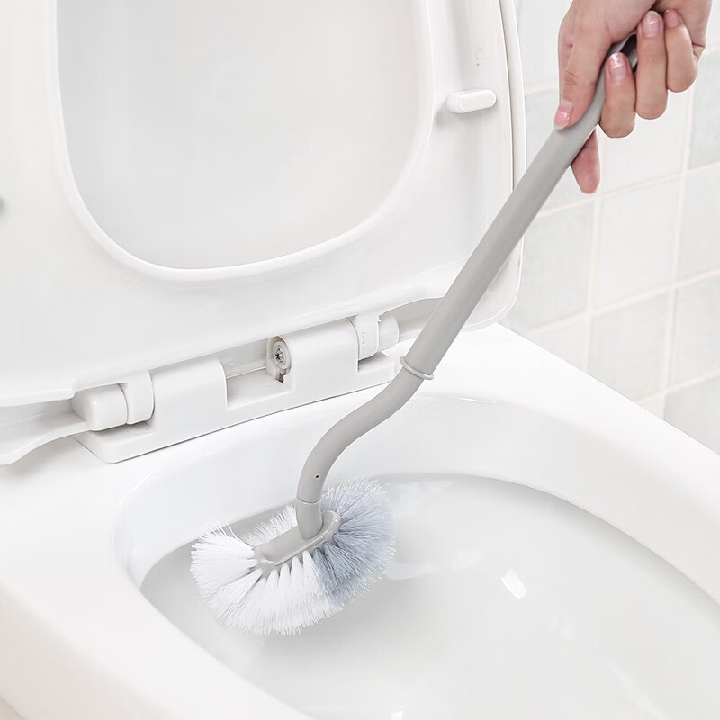 Noqishang Japanese toilet brush bathroom long handle to remove dead corners cleaning brush toilet brush household toilet brush one toilet brush (including hook)