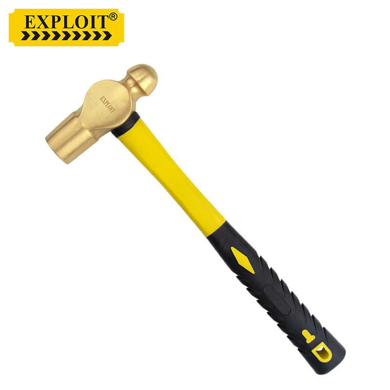 EXPLOIT explosion-proof round head hammer non-sparking copper hammer brass 1 pound