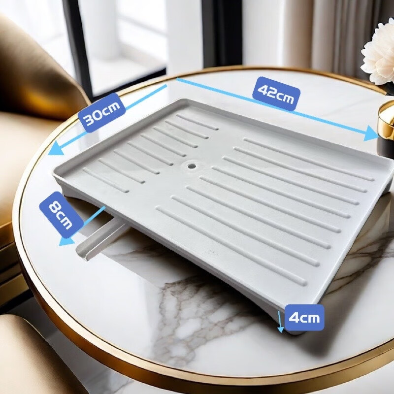 FANCYCHIC Kitchen Drain Basket Drainage Tray Dishes Desktop Multifunctional Heightened Drainage Tray Living Room Storage Drainage Base Large White Drainage Tray