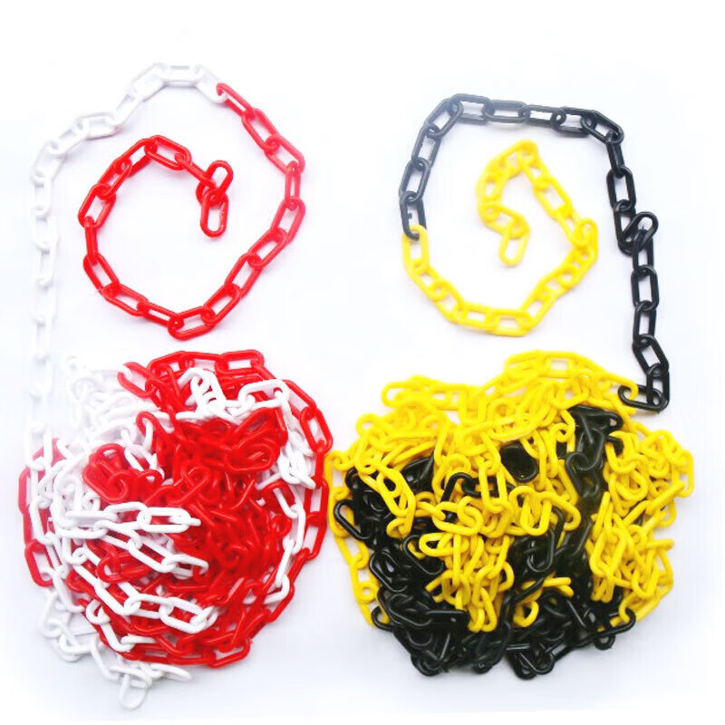 Masif plastic road cone chain warning and protection hotel isolation ice cream cone warning chain yellow and black 5 meters with 2 hooks/package