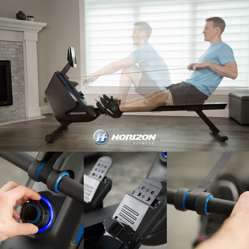 JOHNSON rowing machine OXFORD 6 household indoor rowing machine electromagnetic control foldable aerobic fitness equipment improves chest hunchback and comes with door-to-door installation