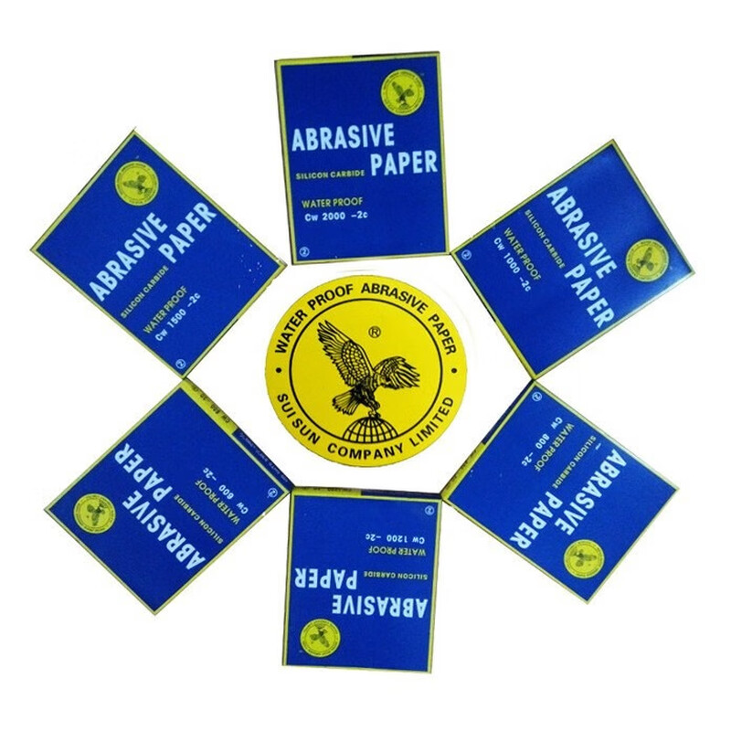 Eagle hemisphere sandpaper Eagle brand sandpaper 400 mesh-2000 mesh 2 sheets each for wet and dry use metal wall furniture stationery polishing