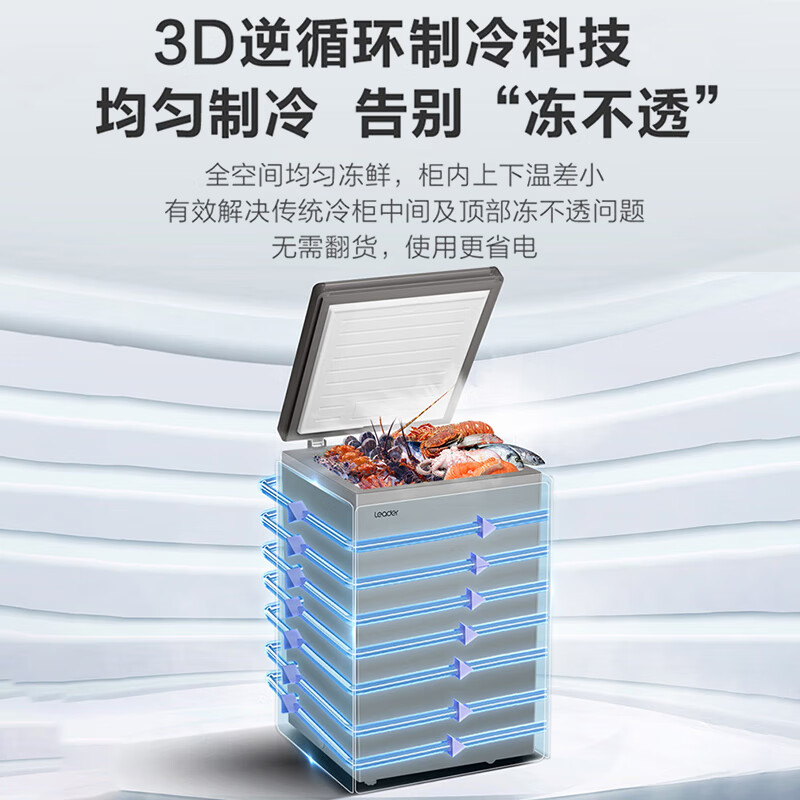 Haier produces a single-temperature freezer for home use that does not require frequent defrosting, a refrigerator, a freezer, a small refrigerator for rent, a 99-liter PCM steel plate liner, and holds about 140 kilograms leader