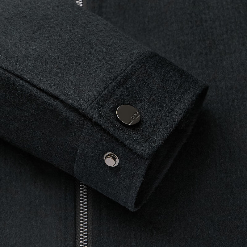 Qipai wool-containing lapel jacket men's autumn and winter thickened fashionable casual woolen jacket