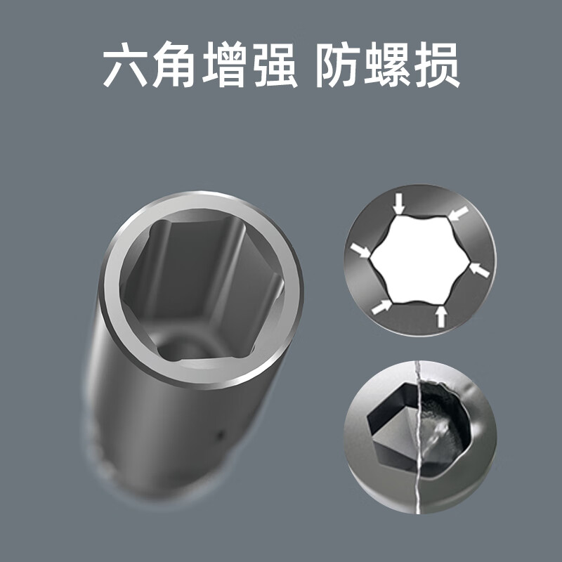 WERA imported 1/4 external hex socket 8790 German small flying nut nut electric socket head tool auto repair set 5.0x23 (05003503001)