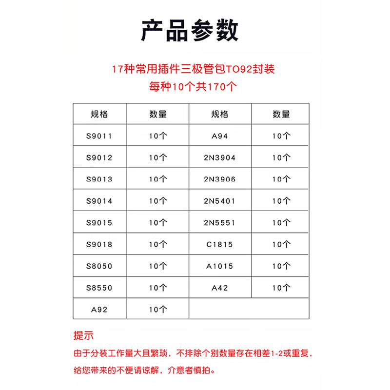 Green Shen commonly used triode package semiconductor triode straight plug NPN straight plug PNP S9014 straight plug NPN type 50 pieces