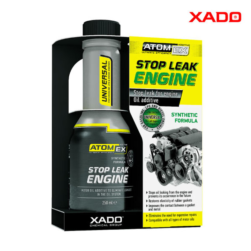XADO Hado engine (rubber oil seal) leak plugging agent restores tightness and eliminates oil burning without disassembly, single bottle