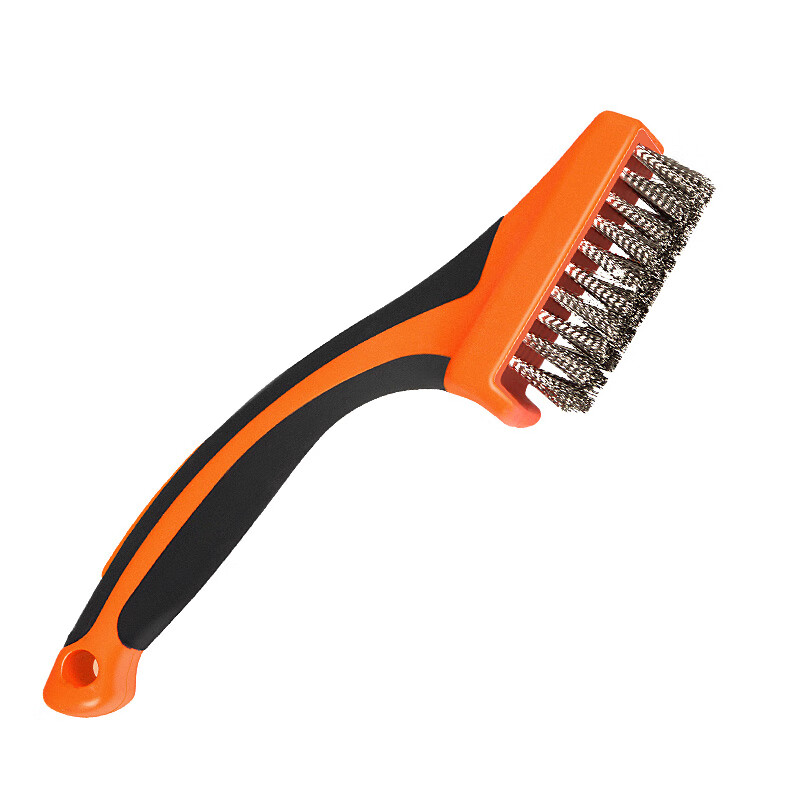 Tactix wire brush stainless steel wire brush industrial iron brush long handle rust removal cleaning brush kitchen barbecue household 315013