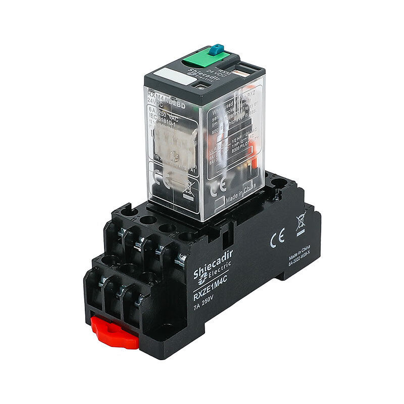 Schneider intermediate relay DC 24v AC 220v 8 feet 14 feet RXM2AB 4AB LB2BD P7 RXM2LB2FD 2 sets of relays/DC110V/5A