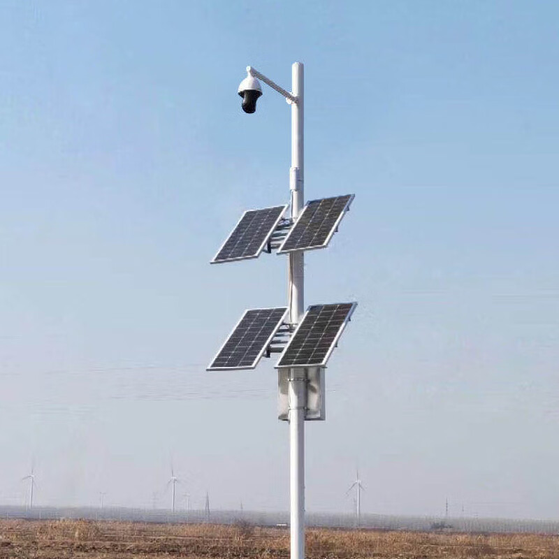 Solar monitoring power supply system 12V lithium battery 24V dome machine wind and solar complementary engineering outdoor photovoltaic power generation panel 400W240AH can provide 1 24V dome machine standby for 5 days