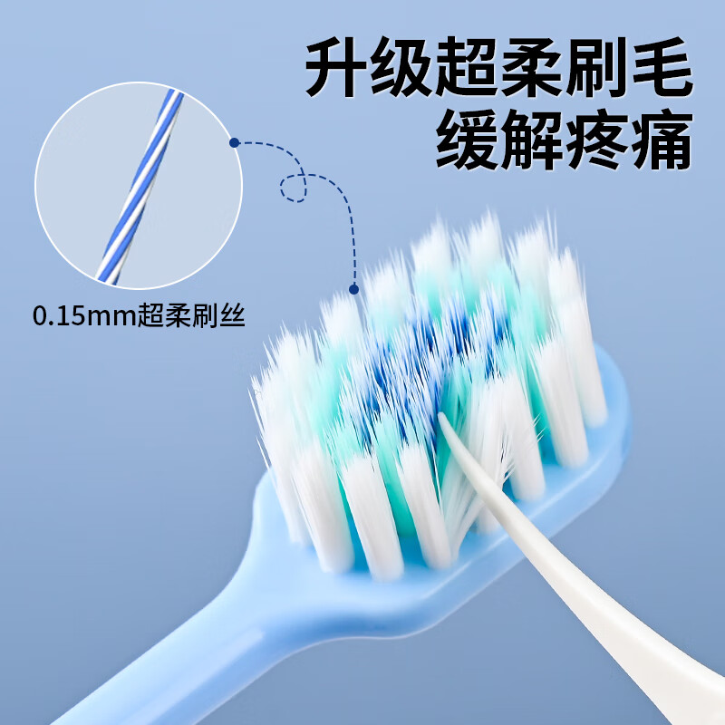 BRUSHING BEAR toothbrush soft-bristle wide-head gum protection triple hair transplant adult home decoration household men and women special 4 pack