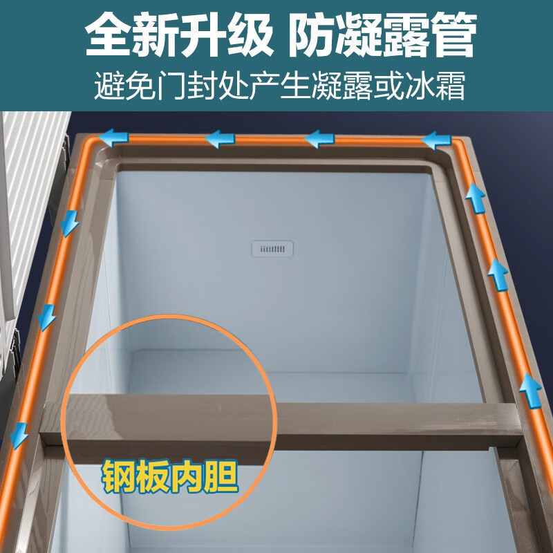 Meiling (MEILNG) - 40 degrees deep cooling horizontal commercial large-capacity freezer deep freezing quick freezing single temperature refrigeration freezer quick freezing supermarket 1L 401 liters - 40 degrees deep cooling quick freezing - machine control