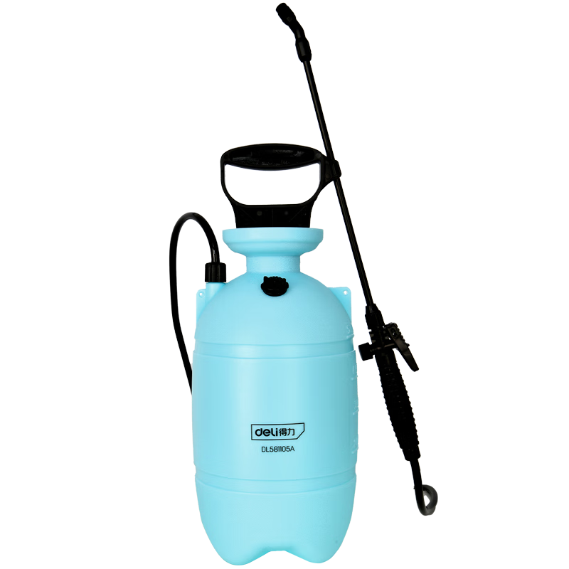 Deli manual air pressure sprayer 5L sterilization alcohol cleaning high-pressure large-capacity gardening watering car washing