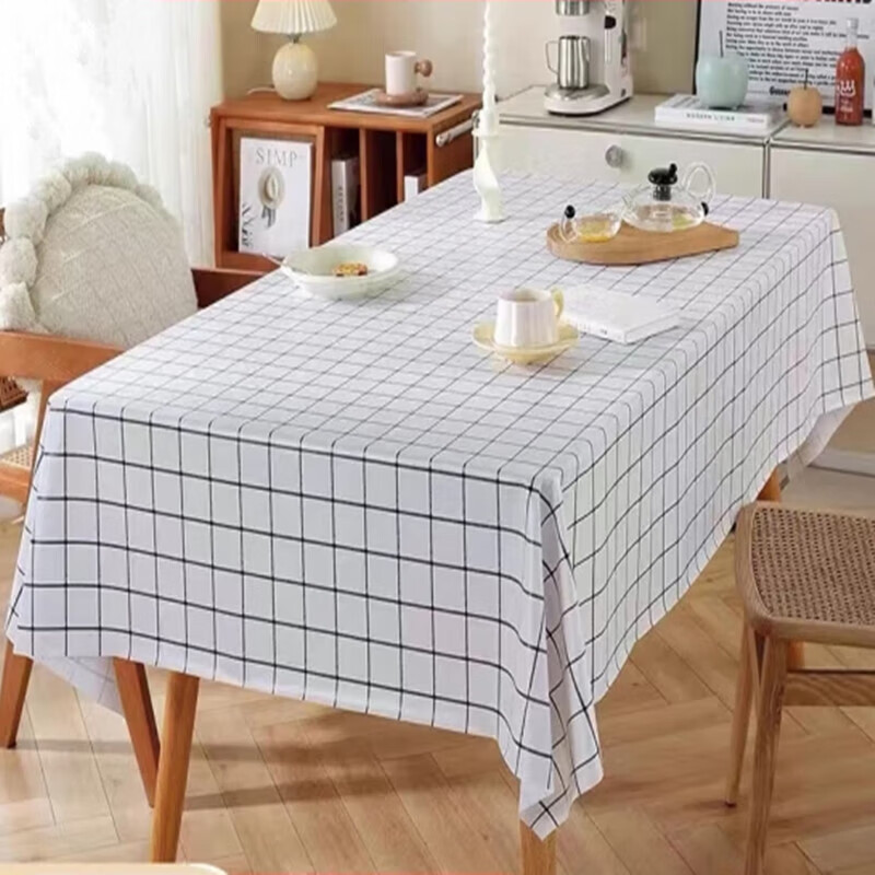 Yexiang disposable tablecloth round table plastic tablecloth printed tablecloth thickened party home tablecloth hotel tablecloth red and white checkered tablecloth 120*180cm 10 sheets