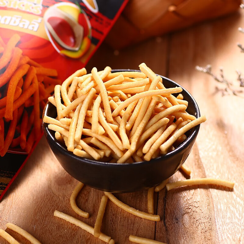 VFOODS MIX 30g*6 bags of spicy crispy shrimp crackers imported from Southeast Asia and Thailand casual snacks office