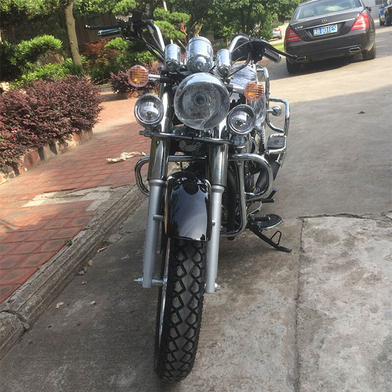 Storm Prince Motorcycle Prince Heavy Duty Motorcycle Can Be Licensed 200 Long Distance Rider Motorcycle Boulevard Glider Retro Street Car Rebel Bright Black Brand New 200 Water Cooling + Disc Brake + Saddlebags + 16 Upgrades