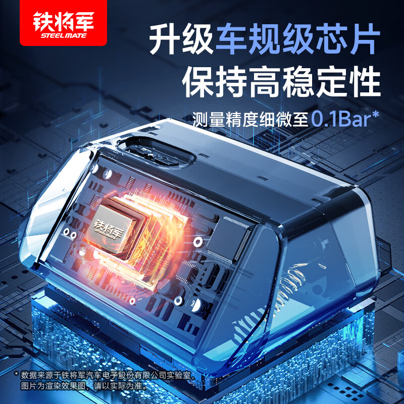 Iron General Car Tire Pressure Monitor Tire Pressure and Tire Temperature Synchronous Display Color Screen Solar Wireless Tire Monitor E3Pro External