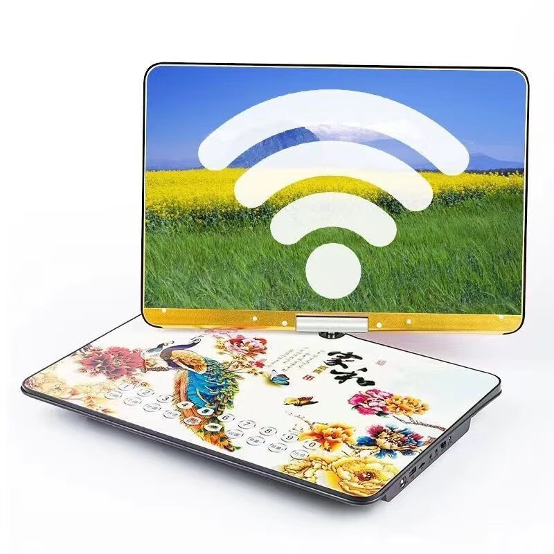 SAST mobile DVD player, portable EVD, small TV for children and the elderly, CD/VCD integrated high-definition WF player, 22-inch high-definition eye protection screen, black host + gift package