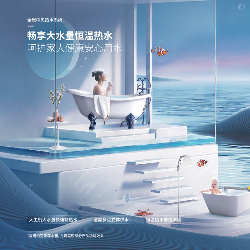 YORK VRF central air conditioner, one to four, one to five, one to three, YES-RM multi-split, two-way supply of natural fluorine hot water, new level of energy efficiency, household energy-saving hot water fresh air air conditioner, large 6 HP, first level energy efficiency, 6.5 HP, one to five, York central air conditioning