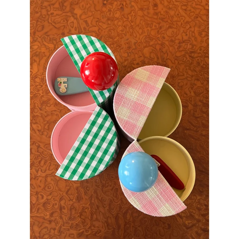 Tagi. Smart Signal Rotating Jewelry Box Desktop Storage Box Portable Jewelry Box New Year Gift-Sea Salt Berry