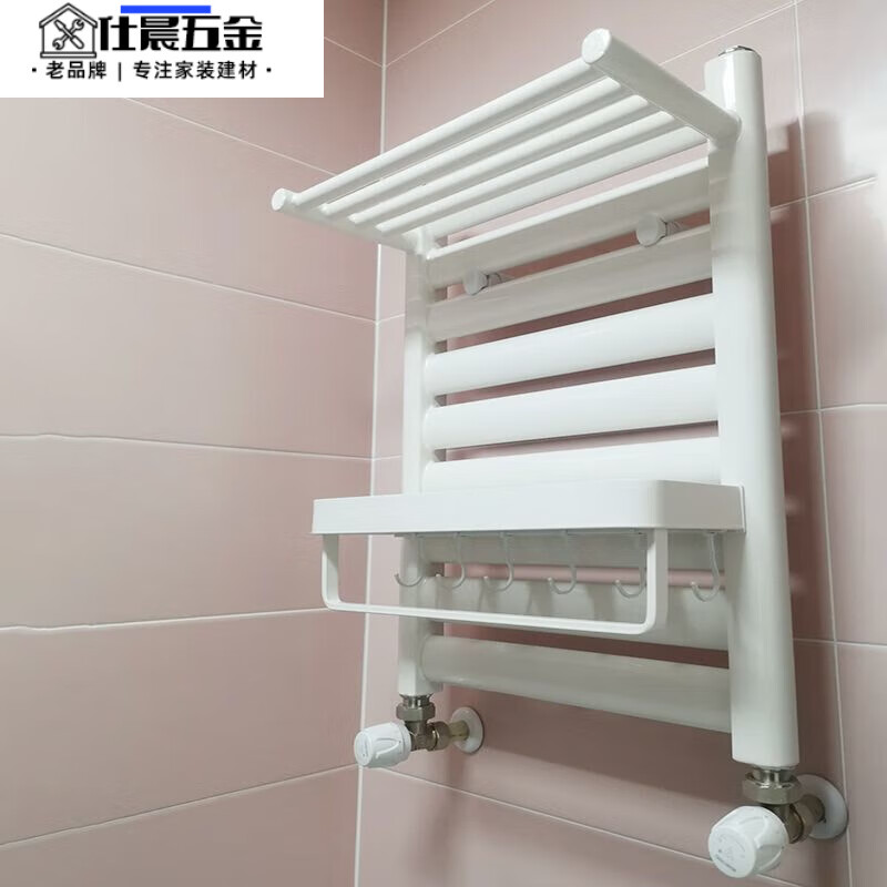 Qinkai pure all-copper aluminum composite steel small basket radiator bathroom home water floor heating bathroom wall-mounted gun gray copper aluminum Nordic light luxury flagship black height 80