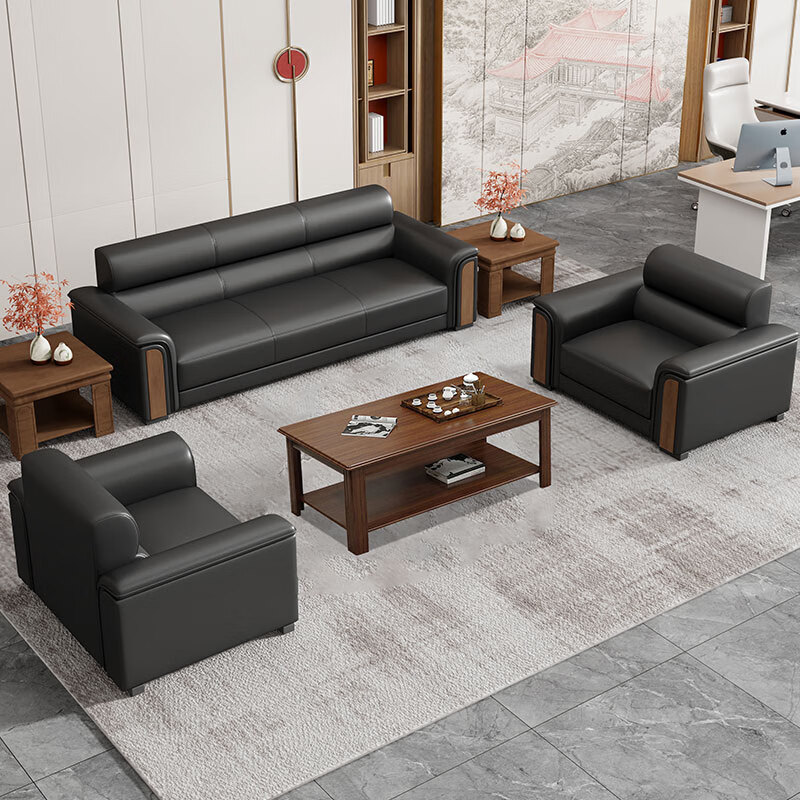 Earl Cullen office sofa simple modern business reception room reception single seat three person office coffee table combination set three person
