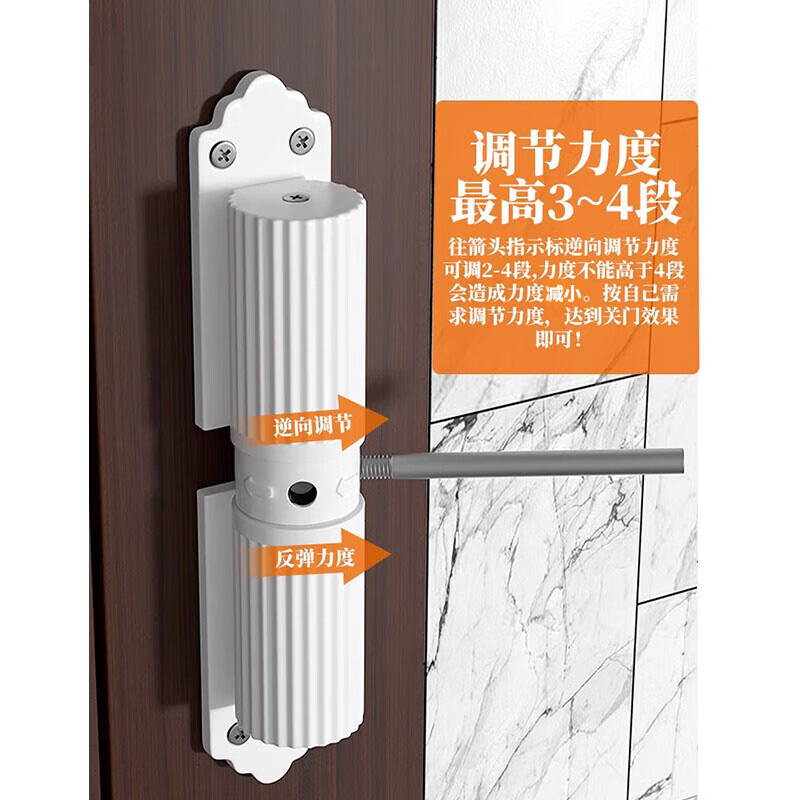 Thousand-speed wheel strong load-bearing cast aluminum material automatic door closer door closer white 60KG1 price only heavy duty