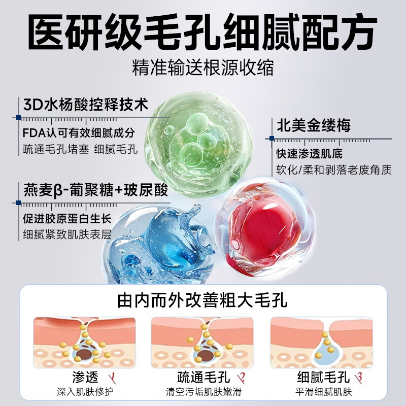 Dr. Jiao's Japanese pore shrinking mask, thick repairing, meticulous oil control, acne removal, salicylic acid acne mark removal mask for women and men