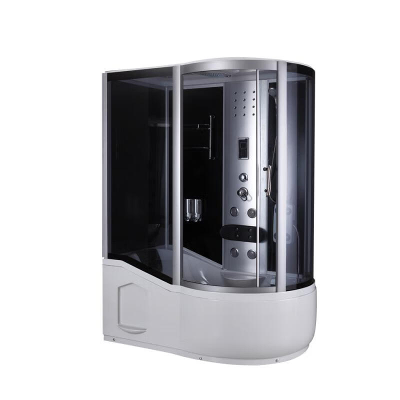 JOMOO shower room overall bathroom curved fan-shaped with bathtub steam integrated closed glass shower room home bath room 90*150 sand silver black and white optional including steam
