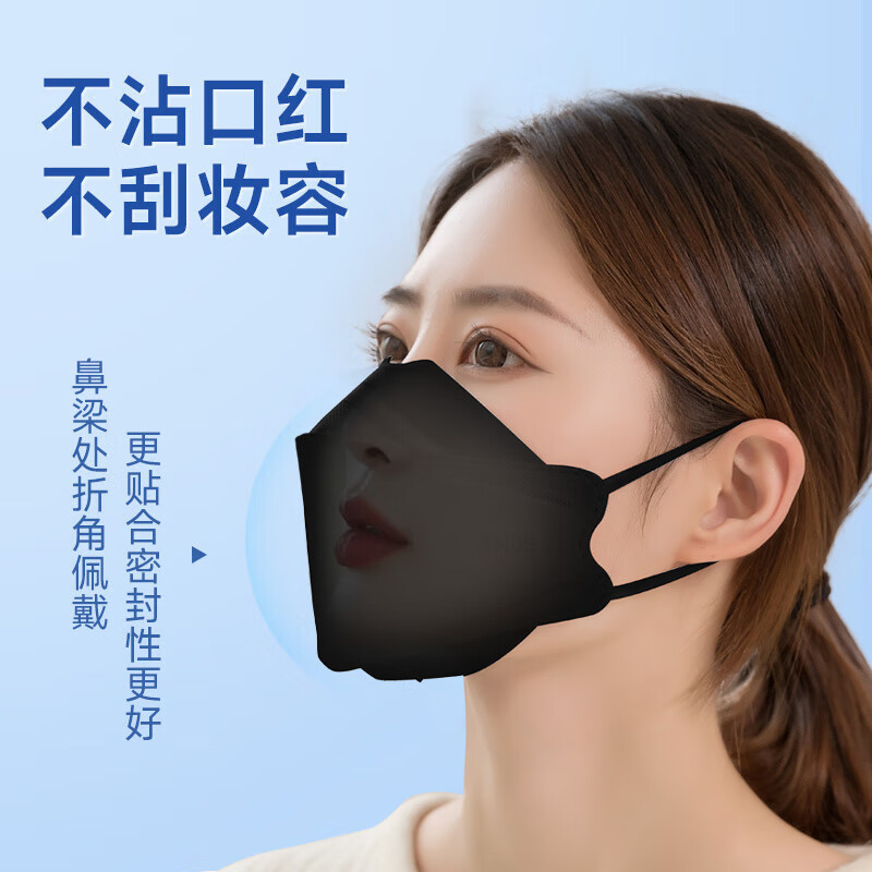 Hengpin N95 medical protective mask disposable individually packaged adult anti-dust virus bacterial haze black 40 pieces