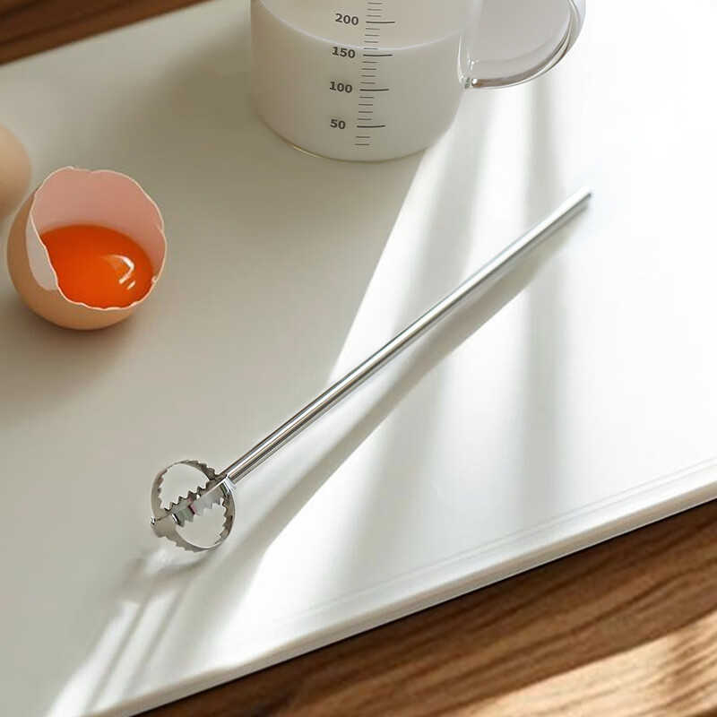 Frost Mountain stainless steel egg beater hand mixer kitchen long handle egg beater mace mixing head miso measuring spoon 304 stainless steel egg beater - length 21.5cm