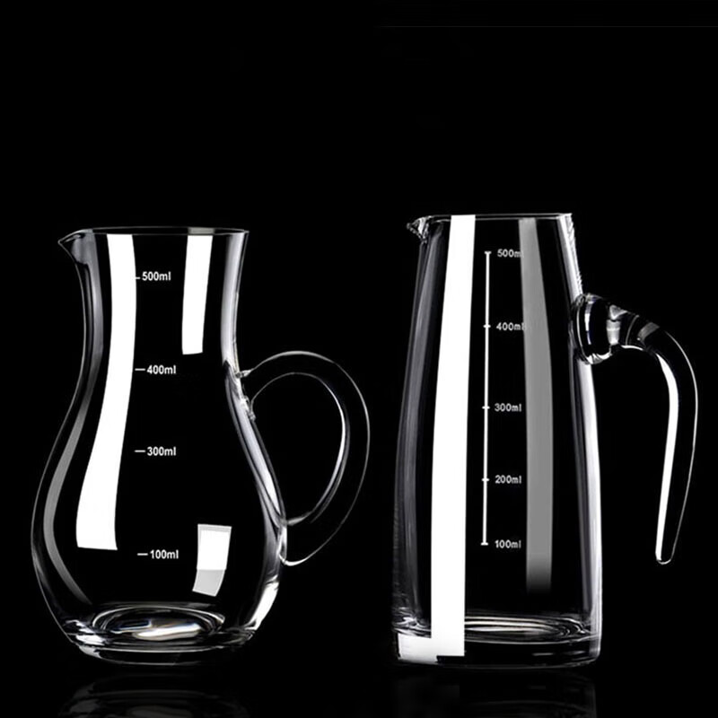 DSHCOTE white wine dispenser red wine decanter household wine jug fair cup crystal glass with scale wine cup set 12 100ml wine dispenser + 12 hole large hole bamboo rack