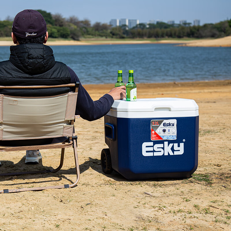 ESKY vehicle-mounted insulated box, outdoor refrigerated box, large-capacity commercial stall food thermal box, camping picnic freezer 52L