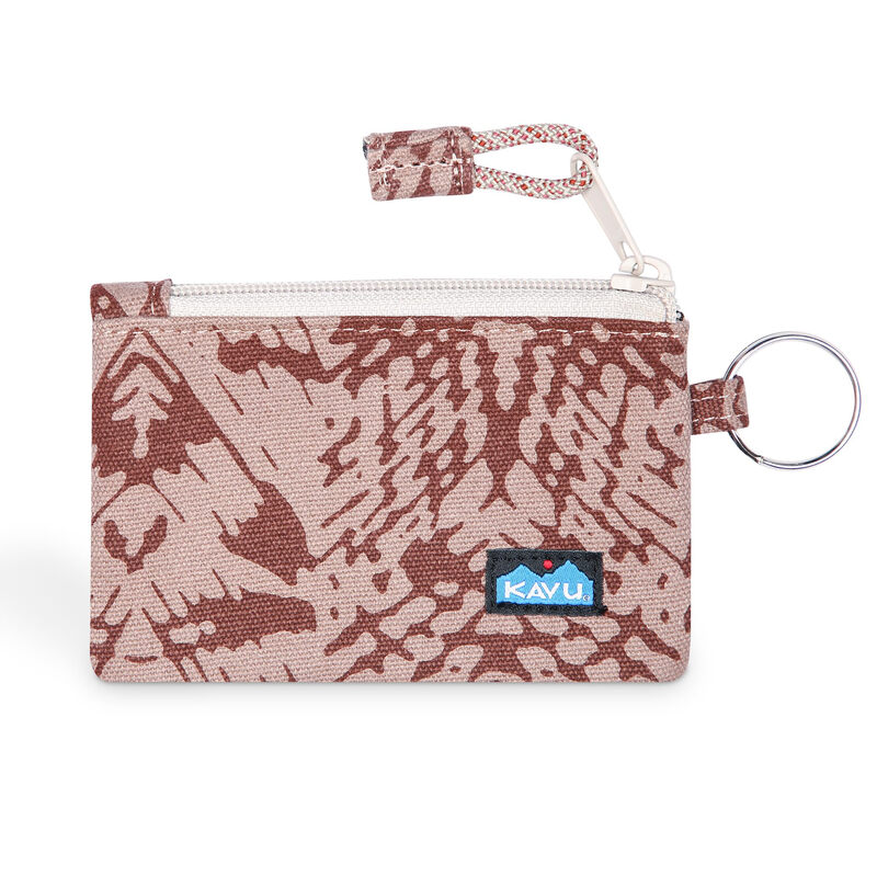 KAVU Cotton Canvas Zipper Wallet ID Window Design Multifunctional Card Holder Outdoor Sports Style Mod Moth One Size
