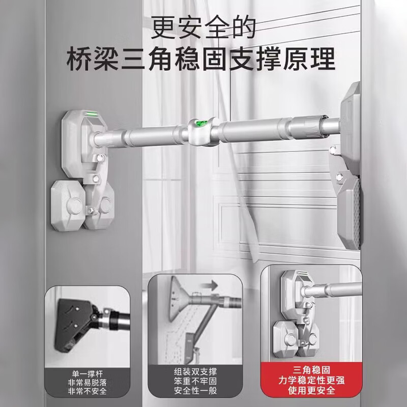 REXL horizontal bar indoor home pull-up training equipment punch-free stretch bar door frame home waist protruding boom applicable installation distance 70-96CM