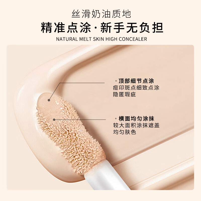 BH Correcting Liquid Concealer Improves Facial Depression, Covers Dark Circles and Tear Troughs, Changes Color at Mouth Corners, New Year's Gift, Orange Red