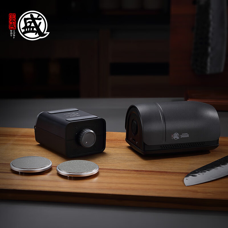 Sanbonsheng Electric Knife Sharpener Fully Automatic Household Kitchen Knife Sharpening Stone Imported from Japan Quick Sharpening Artifact Rolling Electric Knife Sharpener 5-piece Rough and Fine Grinding