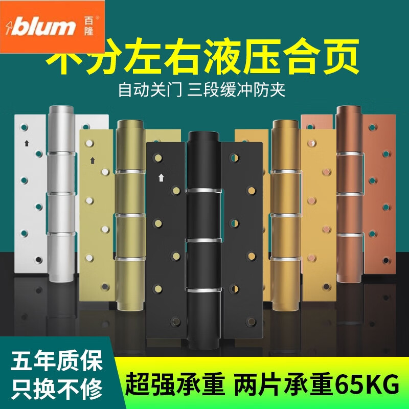 Renjuyi GEKRONE hydraulic hinge automatic closing invisible door hinge household damping spring door closer wooden door black