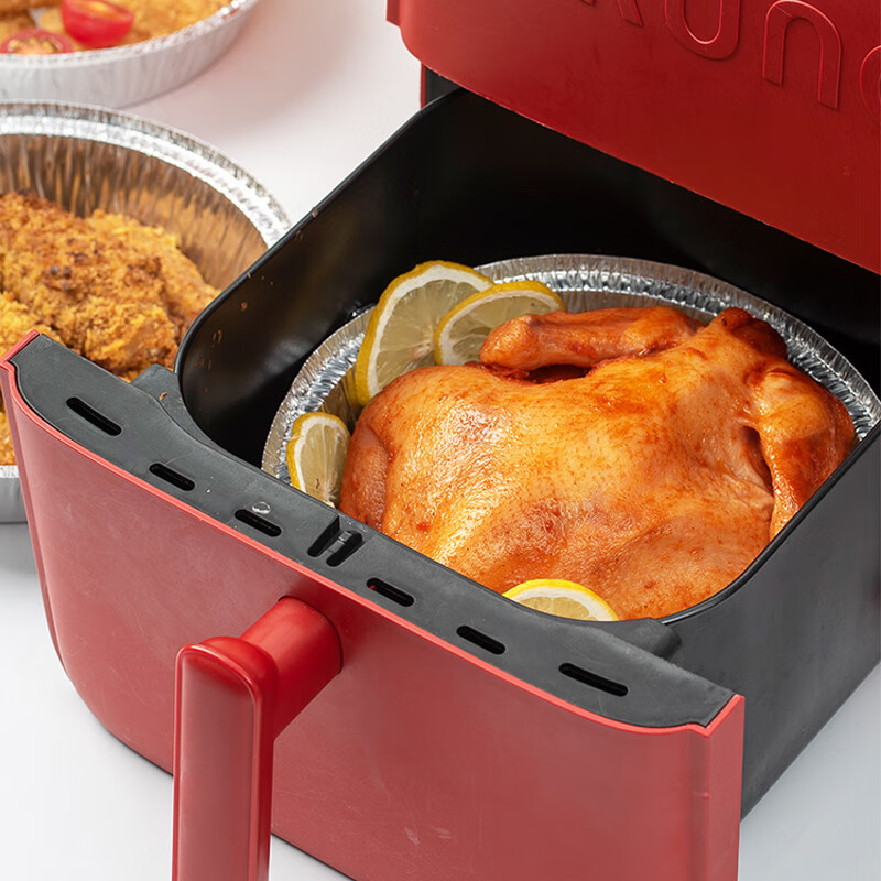 Amai Food Grade Disposable Aluminum Foil Plate 10 Pack Air Fryer Special Tinfoil Plate BBQ AM2194