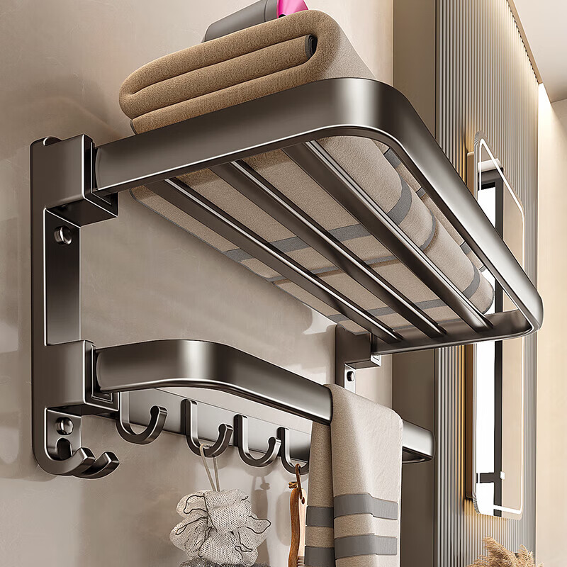Ermo towel rack bathroom punch-free towel rack integrated hanger kit toilet bath room bathroom shelf storage rack