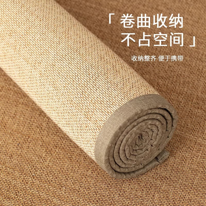 Xinglianxin Bamboo Mat 2026 New Summer Living Room Floor Mat Tatami Thickened Bamboo Carpet Home Bedroom Bay Window Mat Rattan-Qing Tan For customization, please contact customer service