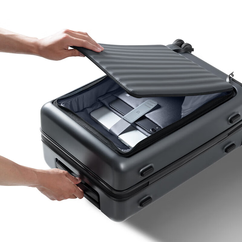 Mijia Xiaomi Luggage 20-Inch Trolley Case Carry-on Case Business Travel Suitcase Front-Opening Password Box Mijia Front-Opening Cabin Case Graphite Gray