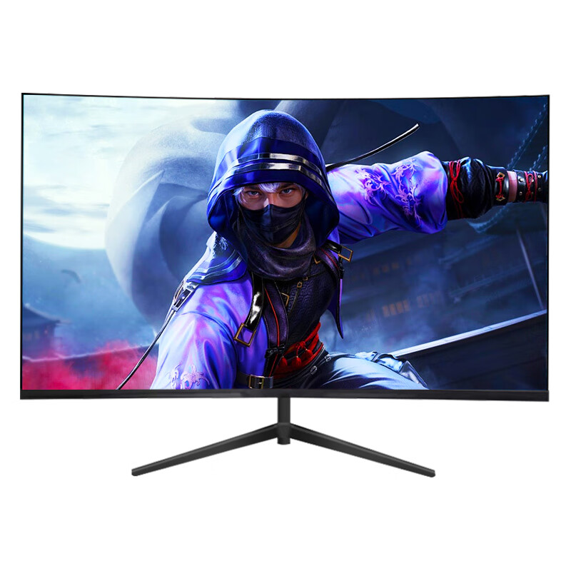 BOONSOOAL high-definition computer monitor 2K high brush 144/165 e-sports high brush curved screen 4K design and art assembly desktop second-hand quasi-new machine display monitor screen can be wall-mounted 32-inch micro-frame large screen丨HD 1K 75hz audio